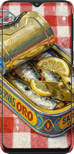 3D пластиковый матовый чехол Vintage Sardine Tin Phone для Samsung Galaxy M10 - 6772m-1661 изображение 