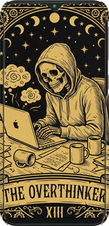 3D пластиковый матовый чехол The Overthinker для Samsung Galaxy M10 - 6774m-1661 изображение 