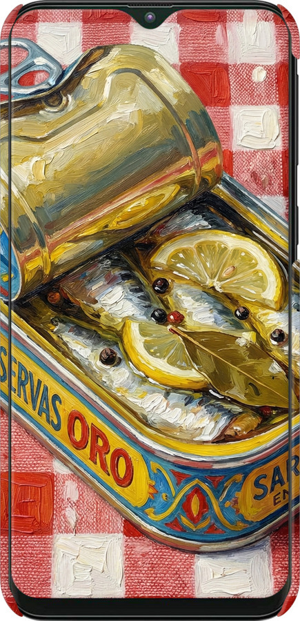 3D пластиковый матовый чехол Vintage Sardine Tin Phone для Samsung Galaxy M10 - 6772m-1661 изображение 