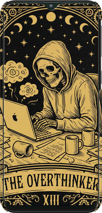 3D пластиковый матовый чехол The Overthinker для Samsung Galaxy M10 - 6774m-1661 изображение 