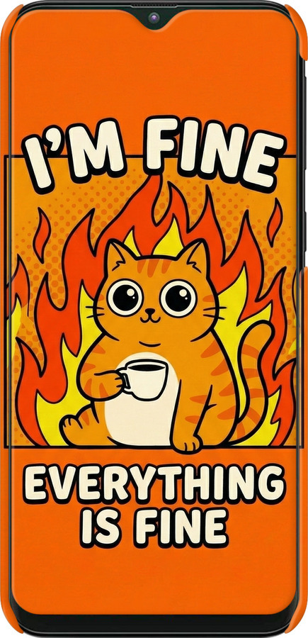 3D пластиковий матовий чехол Funny Cat для Samsung Galaxy M10 - 6786m-1661 изображение 