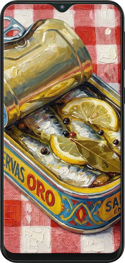 2D пластиковый чехол Vintage Sardine Tin Phone для Samsung Galaxy M10 - 6772t-1661 изображение 