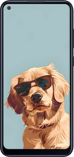 TPU чехол Пес в очках для Samsung Galaxy A11 A115F - 6381b-2012 изображение 
