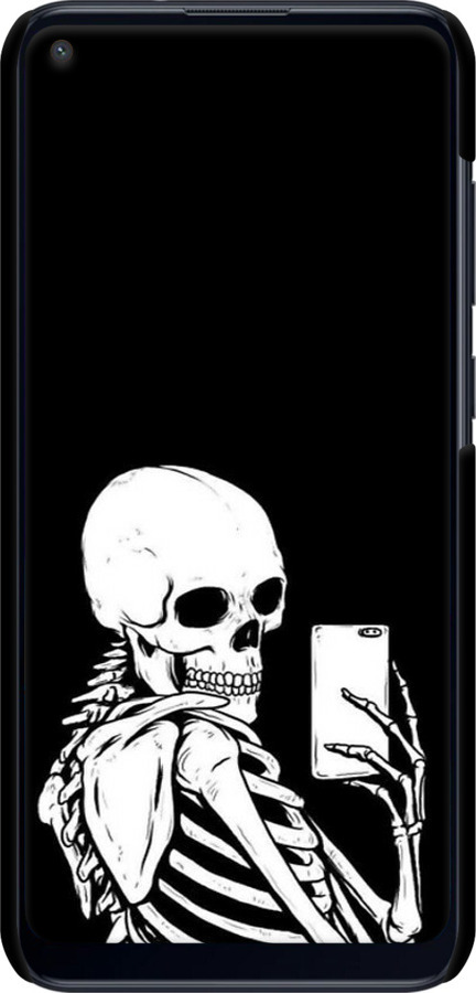 3D пластиковый матовый чехол Скелет делает Selfie для Samsung Galaxy A11 A115F - 6535m-2012 изображение 