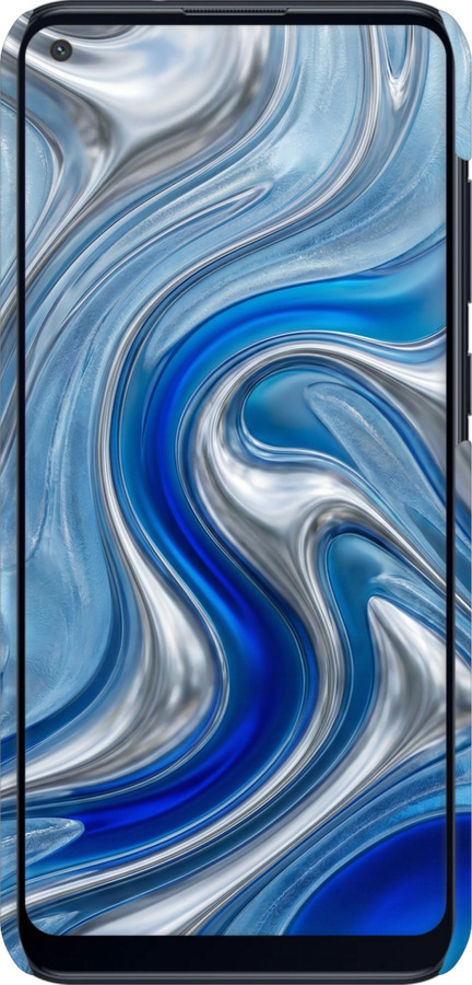 3D пластиковый матовый чехол Liquid Chrome для Samsung Galaxy M11 M115F - 6781m-1905 изображение 
