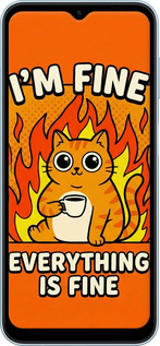 Силиконовый чехол Funny Cat для Samsung Galaxy M14 M146B - 6786u-3038 изображение 