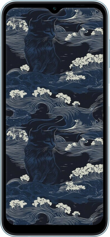 Силиконовый чехол Морская тематика в стиле арт-деко для Samsung Galaxy M14 M146B - 6520u-3038 изображение 