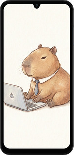 TPU чехол Funny Capybara CEO Working для Samsung Galaxy M15 - 6777b-3684 изображение 