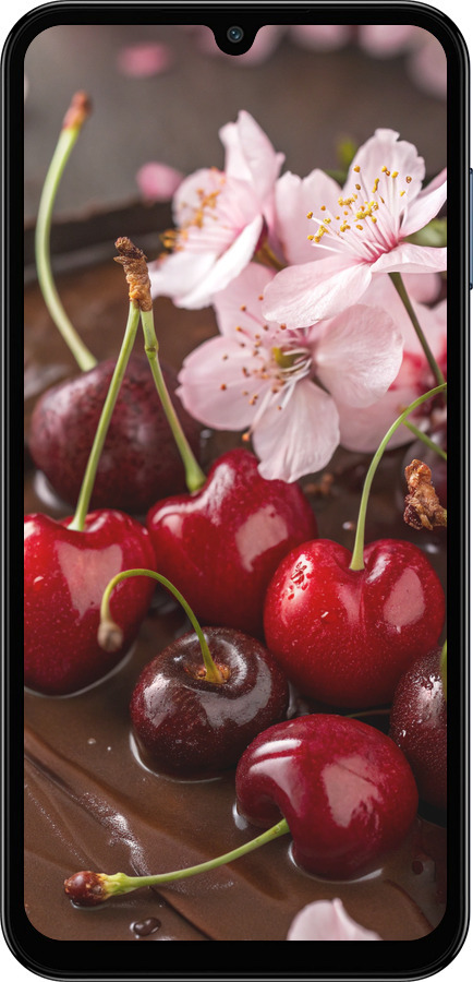 TPU чехол Вишня в шоколаде для Samsung Galaxy M15 - 6698b-3684 изображение 
