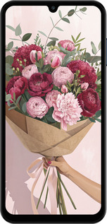 Силиконовый чехол Пионы 1 для Samsung Galaxy F15 - 6705u-3756 изображение 