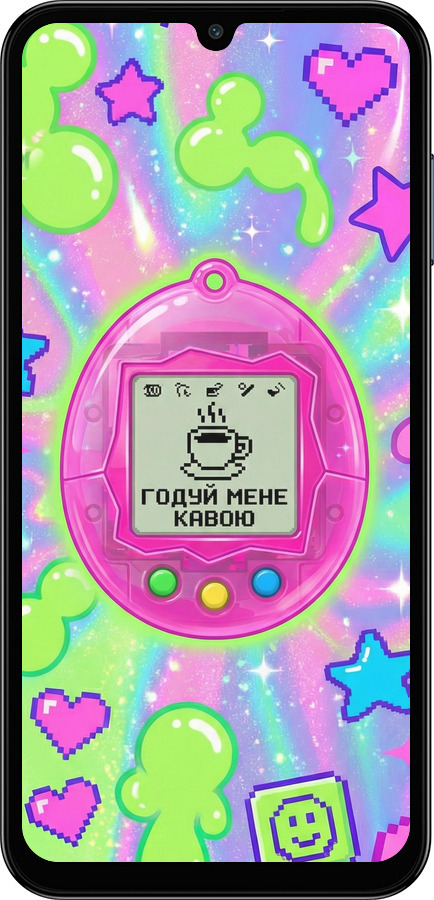 Силиконовый чехол Y2K Aesthetic Retro Pet: Годуй мене кавою для Samsung Galaxy M15 - 6784u-3684 изображение 