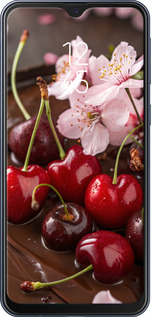 TPU чехол Вишня в шоколаде для Samsung Galaxy M20 - 6698b-1660 изображение 