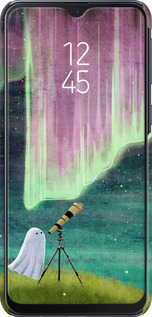 3D пластиковый матовый чехол Привидение и звезды для Samsung Galaxy M20 - 6443m-1660 изображение 