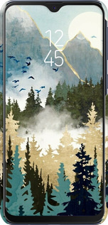 3D пластиковый матовый чехол С изображением лесного пейзажа для Samsung Galaxy M20 - 6548m-1660 изображение 