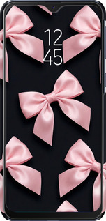 3D пластиковый матовый чехол Coquette Ribbons Dark Coquette для Samsung Galaxy M20 - 6767m-1660 изображение 