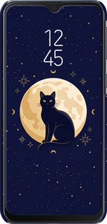 3D пластиковий матовий чехол Cute Cat Celestial/Witchy для Samsung Galaxy M20 - 6787m-1660 изображение 
