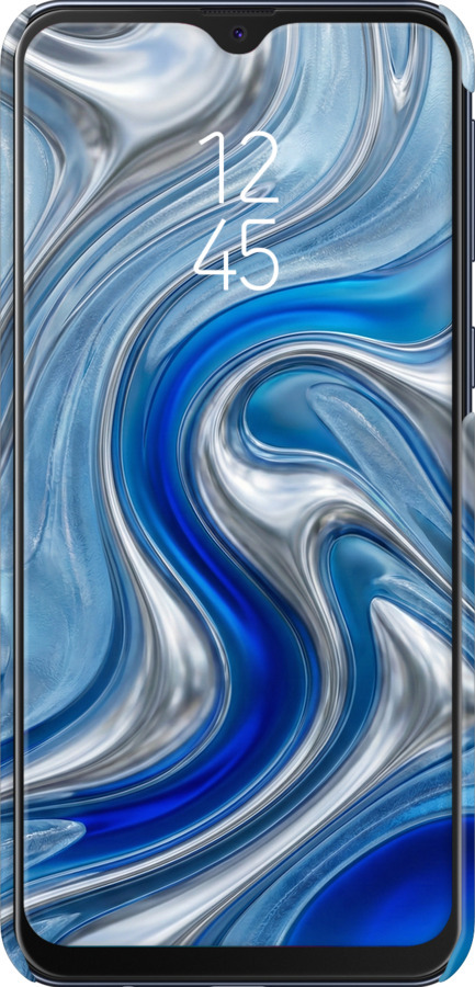 3D пластиковый матовый чехол Liquid Chrome для Samsung Galaxy M20 - 6781m-1660 изображение 