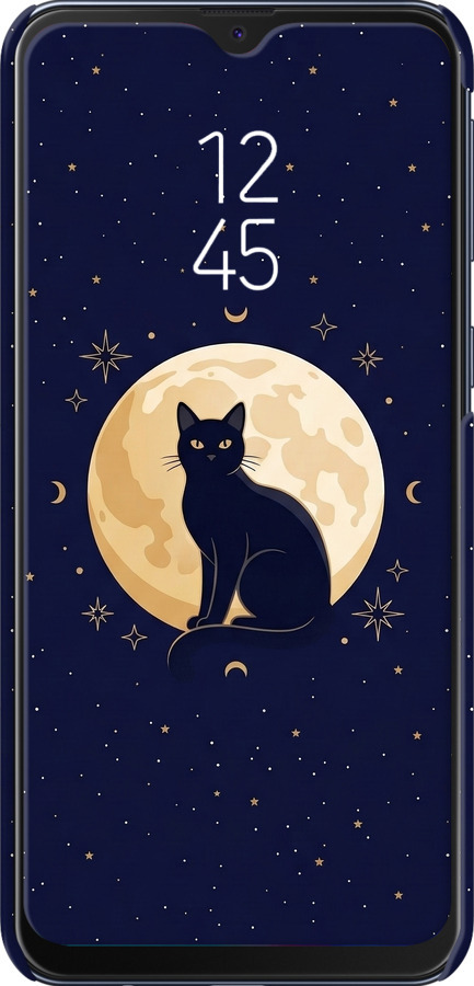 3D пластиковий матовий чехол Cute Cat Celestial/Witchy для Samsung Galaxy M20 - 6787m-1660 изображение 