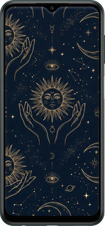 TPU чехол Celestial Harmony: Sun & Moon Gold Mystic Pattern для Samsung Galaxy M13 M135 - 6778b-2765 изображение 