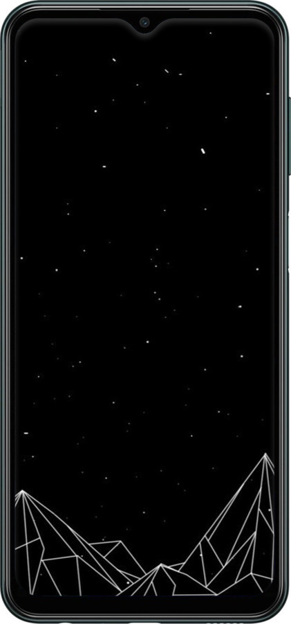 TPU чехол Черно белые абстрактные горы для Samsung Galaxy M13 M135 - 6437b-2765 изображение 