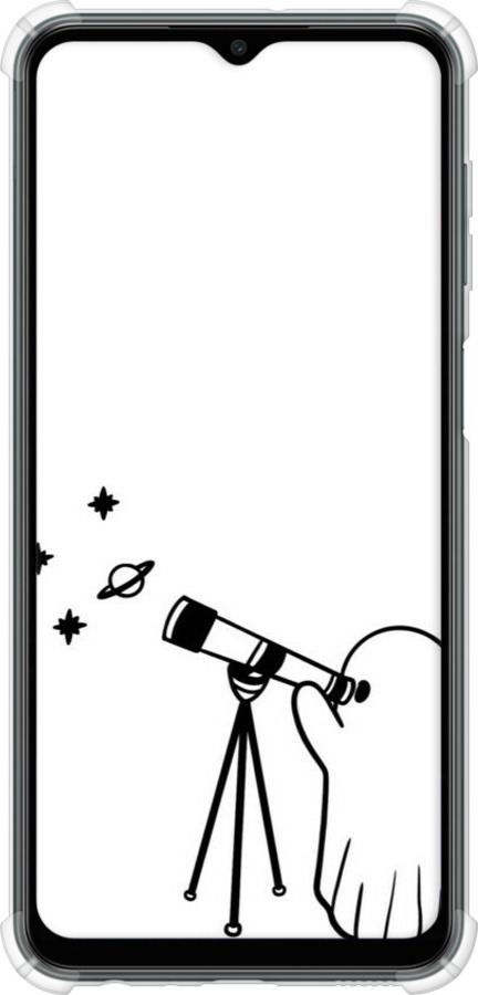 Силикон с усиленными углами чехол Привидение астроном для Samsung Galaxy M13 M135 - 6444sp-2765 изображение 