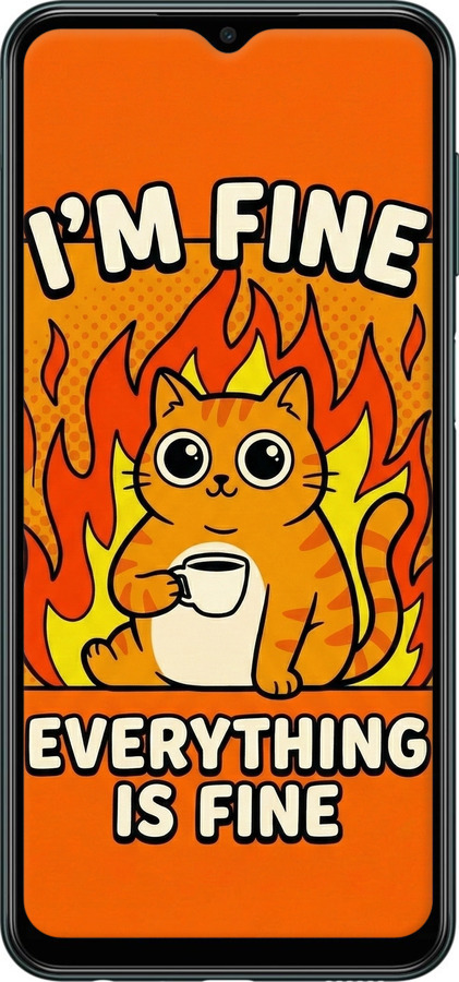 Силиконовый чехол Funny Cat для Samsung Galaxy M23 M236B - 6786u-2632 изображение 