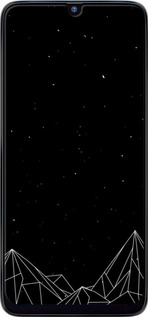 2D пластиковий чехол Чорно білі абстрактні гори для Samsung Galaxy A40s A3050 - 6437t-2058 изображение 