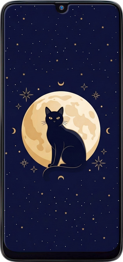 Силиконовый чехол Cute Cat Celestial/Witchy для Samsung Galaxy A40s A3050 - 6787u-2058 изображение 