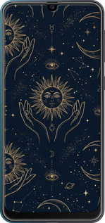 TPU чехол Celestial Harmony: Sun & Moon Gold Mystic Pattern для Samsung Galaxy M21 M215F - 6778b-2016 изображение 
