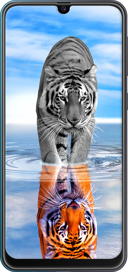 TPU чехол Тигр для Samsung Galaxy M21 M215F - 6016b-2016 изображение 