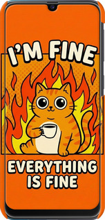 3D пластиковый матовый чехол Funny Cat для Samsung Galaxy M30s 2019 - 6786m-1774 изображение 