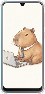Силикон с усиленными углами чехол Funny Capybara CEO Working для Samsung Galaxy M21 M215F - 6777sp-2016 изображение 