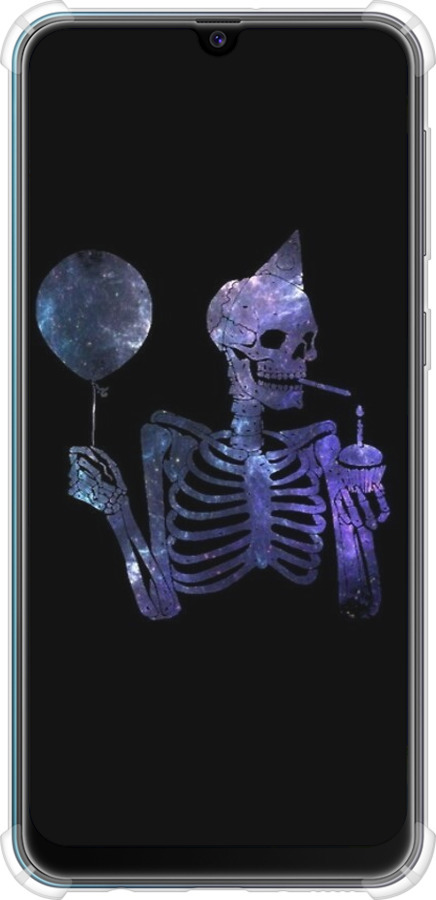 Силикон с усиленными углами чехол Скелетное искусство для Samsung Galaxy M21 M215F - 6536sp-2016 изображение 