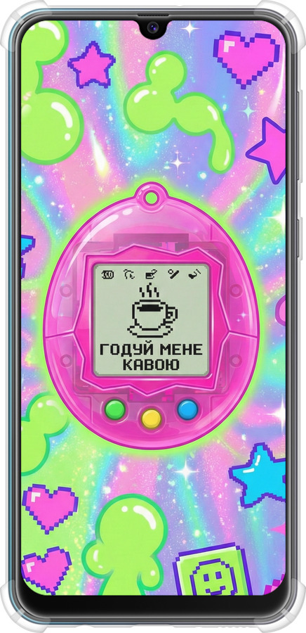 Силикон с усиленными углами чехол Y2K Aesthetic Retro Pet: Годуй мене кавою для Samsung Galaxy M21 M215F - 6784sp-2016 изображение 