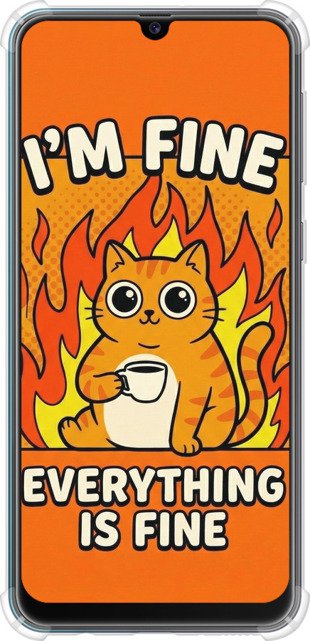 Силикон с усиленными углами чехол Funny Cat для Samsung Galaxy M21 M215F - 6786sp-2016 изображение 