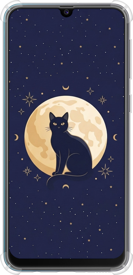 Силикон с усиленными углами чехол Cute Cat Celestial/Witchy для Samsung Galaxy M21 M215F - 6787sp-2016 изображение 