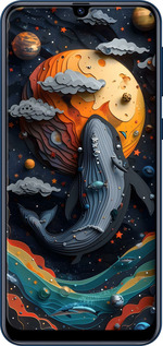 TPU чехол Кит в космосе для Samsung Galaxy M31 M315F - 6328b-1907 изображение 