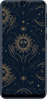 TPU чехол Celestial Harmony: Sun & Moon Gold Mystic Pattern для Samsung Galaxy M31 M315F - 6778b-1907 изображение 