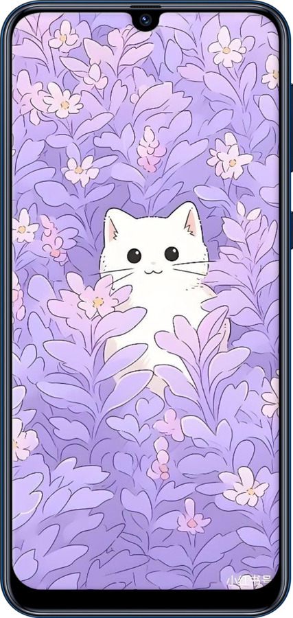 TPU чехол Котик в цветах для Samsung Galaxy M31 M315F - 6390b-1907 изображение 