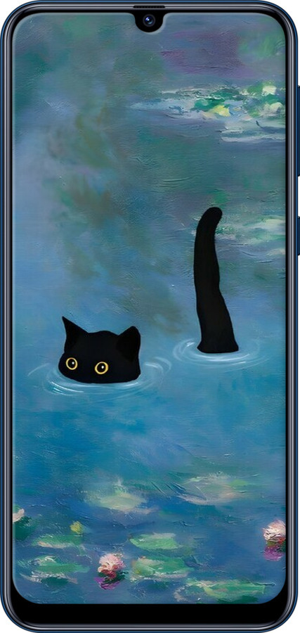 TPU чехол С изображением кота и водяной лилии Monet для Samsung Galaxy M31 M315F - 6519b-1907 изображение 
