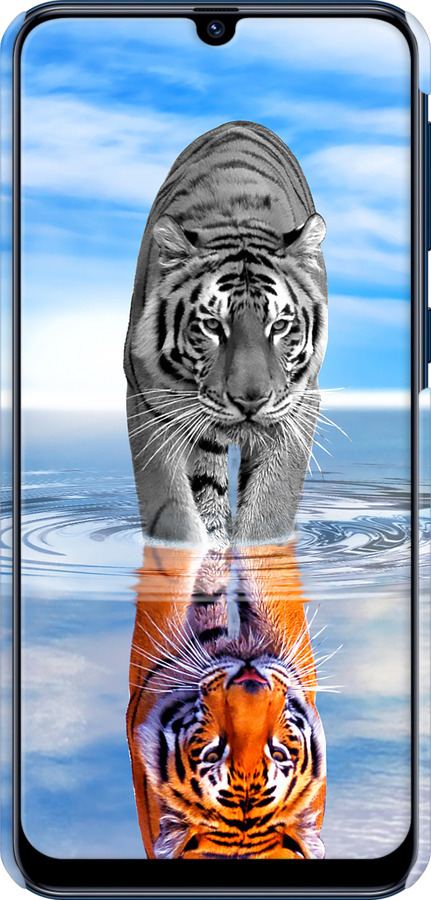 3D пластиковый матовый чехол Тигр для Samsung Galaxy M31 M315F - 6016m-1907 изображение 
