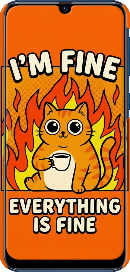 3D пластиковий матовий чехол Funny Cat для Samsung Galaxy M31 M315F - 6786m-1907 изображение 