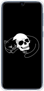 Силикон с усиленными углами чехол С изображением кота и черепа для Samsung Galaxy M31 M315F - 6491sp-1907 изображение 