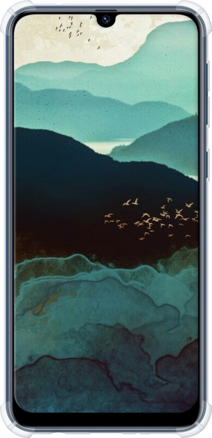 Силикон с усиленными углами чехол С изображением гор Индиго для Samsung Galaxy M31 M315F - 6484sp-1907 изображение 