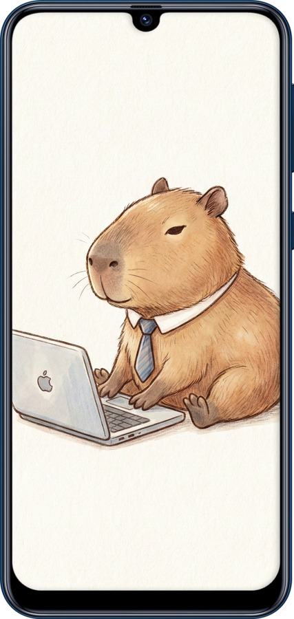 Силиконовый чехол Funny Capybara CEO Working для Samsung Galaxy M31 M315F - 6777u-1907 изображение 