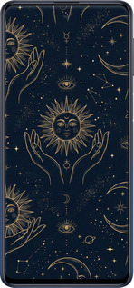 TPU чехол Celestial Harmony: Sun & Moon Gold Mystic Pattern для Samsung Galaxy M31s M317F - 6778b-2055 изображение 