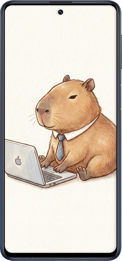 TPU чехол Funny Capybara CEO Working для Samsung Galaxy M31s M317F - 6777b-2055 изображение 