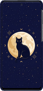 3D пластиковый матовый чехол Cute Cat Celestial/Witchy для Samsung Galaxy M31s M317F - 6787m-2055 изображение 