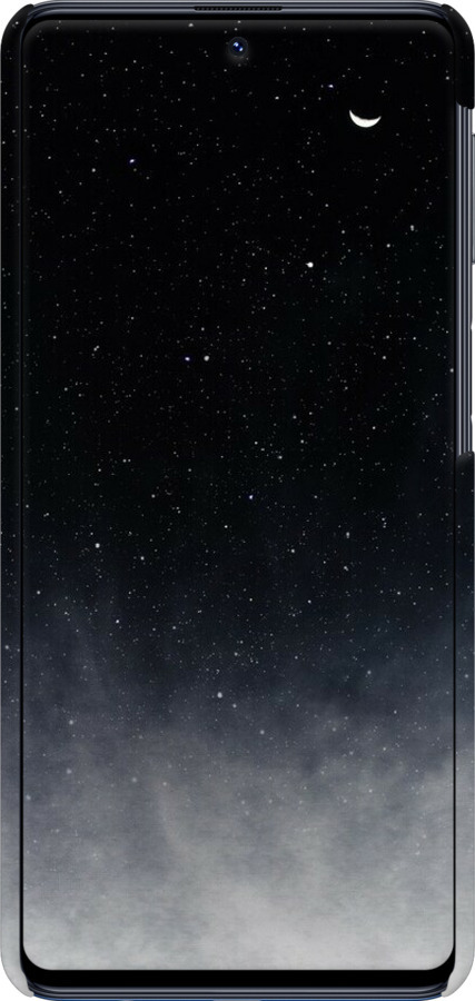 3D пластиковий матовий чехол Голубые облака, Голубая луна для Samsung Galaxy M31s M317F - 6396m-2055 изображение 