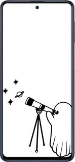 Силиконовый чехол Привидение астроном для Samsung Galaxy M31s M317F - 6444u-2055 изображение 